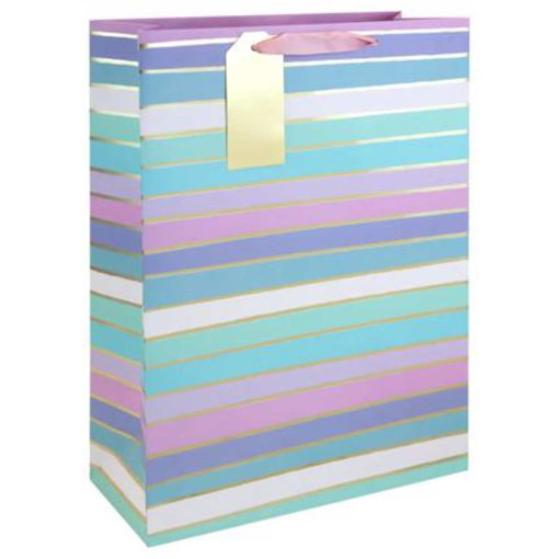 Picture of PASTEL STRIPES GIFT BAG